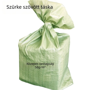 Zöld PP műanyag kígyóbőr textúrájú zsák, csőszövésű kivitel, testreszabható logisztikai csomagoláshoz