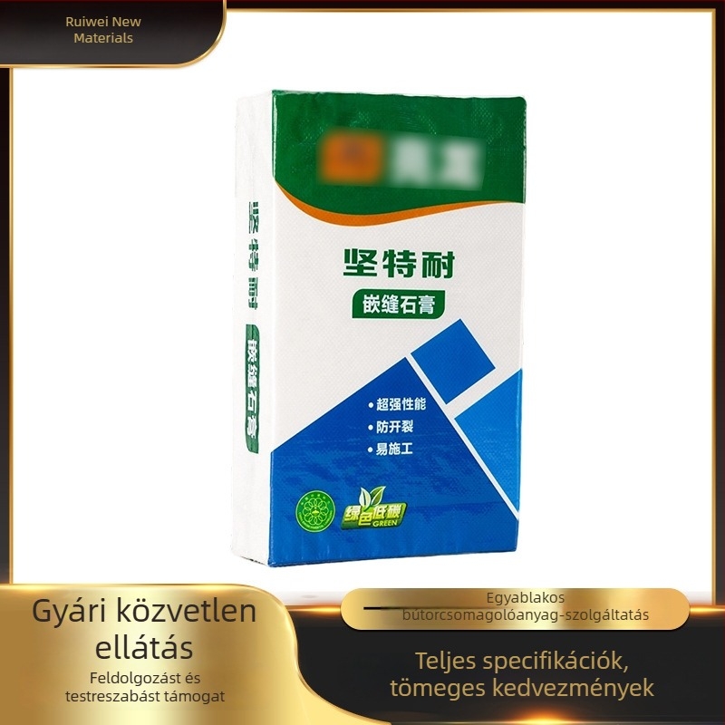 Kraftpapír szőtt zsák műanyag kígyó bőr mintával, vastag bevonatú laminált felülettel; alkalmas rizs, habarcs, ragasztó és glettpor számára.