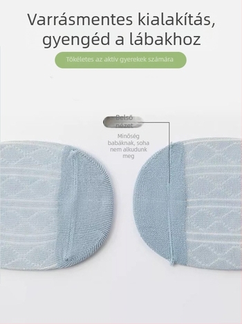 Fiúknak szóló nyári zokni — ultra vékony, középmagas, pamutból, hálós lélegző gyerek sport zokni