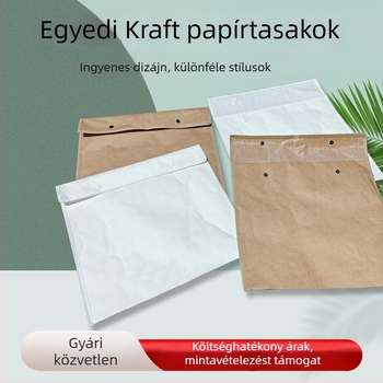 Laminált, vízálló Kraft papírból készült táska ruhák és iratok tárolására