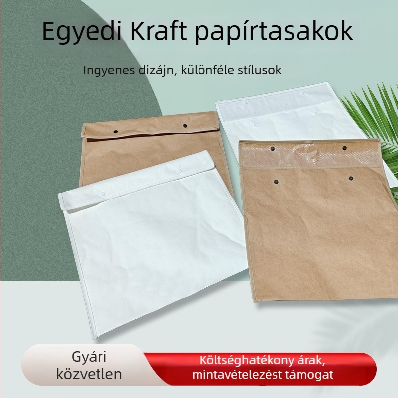 Laminált, vízálló Kraft papírból készült táska ruhák és iratok tárolására