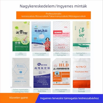 Színes nyomtatású laminált szövött zsák bentonitos macskaalomhoz, vastag műanyag csomagolási zacskó