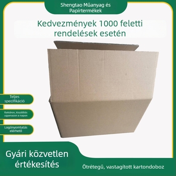 Öt rétegű megerősített költöző doboz hullámkartonból, kraft papírból, logó nyomtatás elérhető