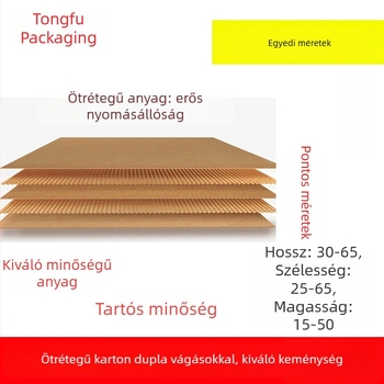 Öt rétegű hullámkartonból készült, összecsukható doboz, téglalap alakú, 400 × 300 × 200 mm, 250 gsm, minimális rendelés 10 darab