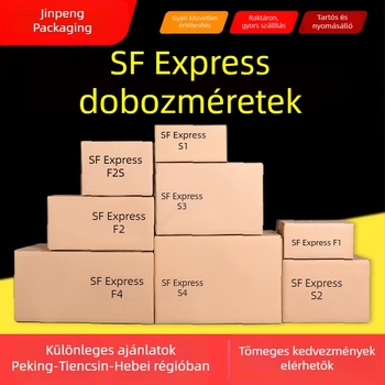 Expressz karton doboz, három- és öt rétegű, kemény, sík, négyzet alakú összecsukható doboz, méret 30×20×10 cm