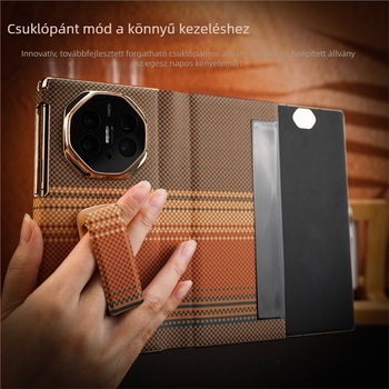 Huawei Mate X/Xs háromszor hajtható tok forgó csuklópánttal – Irizáló naplemente