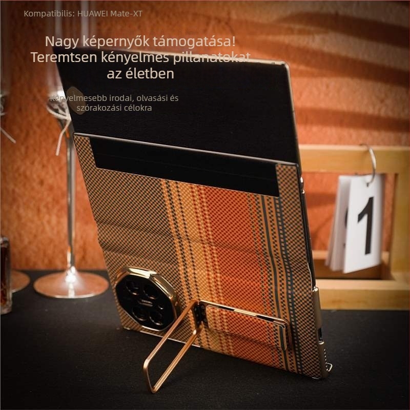 Huawei Mate X/Xs háromszor hajtható tok forgó csuklópánttal – Irizáló naplemente