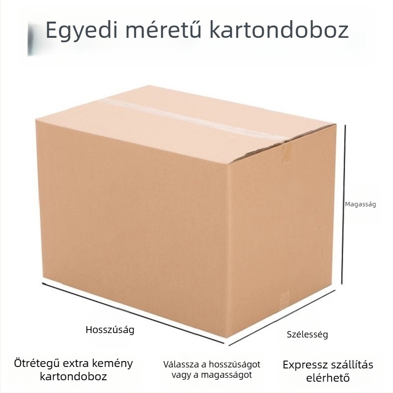 Box Master extrakemény hullámos karton a gyors és költöztető csomagoláshoz, 4 mm vastagság, 250 g/m² alap, testreszabható nyomtatás, illeszkedő karton