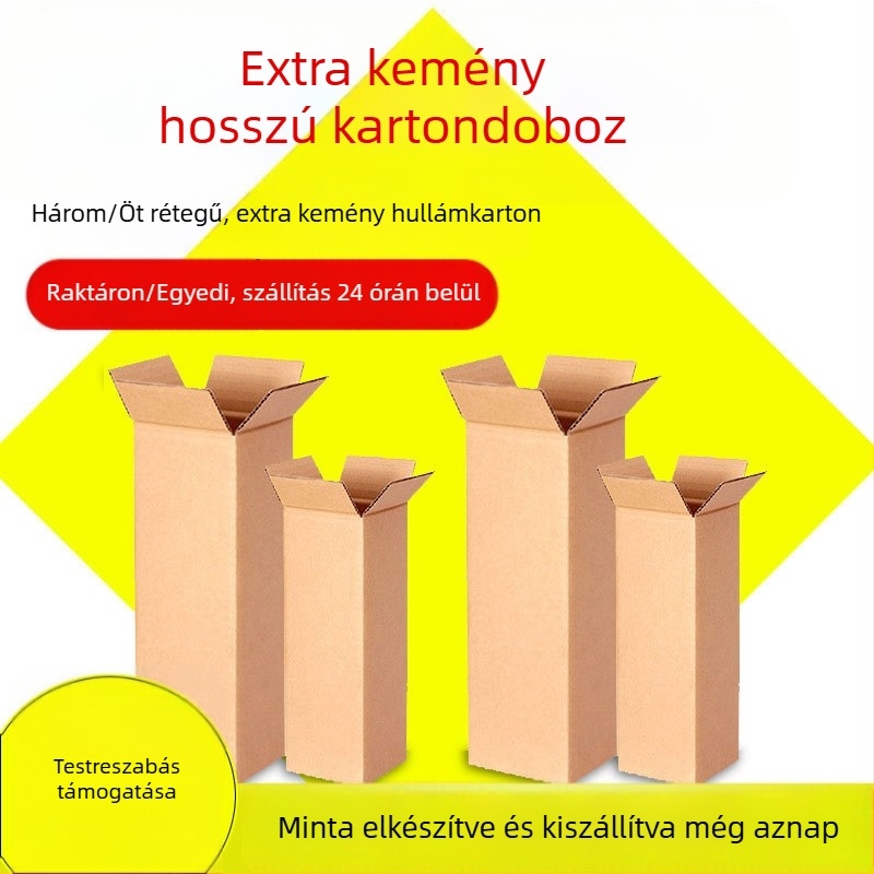 Box Master extrakemény hullámos karton a gyors és költöztető csomagoláshoz, 4 mm vastagság, 250 g/m² alap, testreszabható nyomtatás, illeszkedő karton