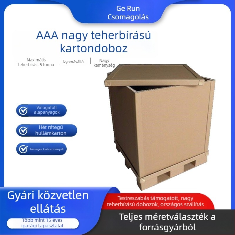 Hét rétegű nagy kartondoboz, testreszabható exporthoz, masszív csomagolás, AAA nehéz karton