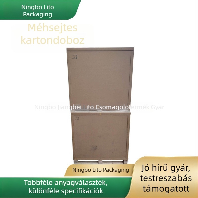 Leválasztható méhsejt kartondobozok, 2 cm vastagságú méhsejt panelek, különböző méretű fa paletták alaplemezei és kartondobozok feldolgozása.