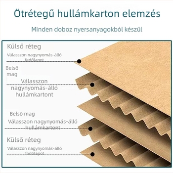 Egyedi hullámkarton doboz, méretek 500×400×400 mm, 250 gsm, sárga/fehér, sokoldalú tárolás és csomagolás