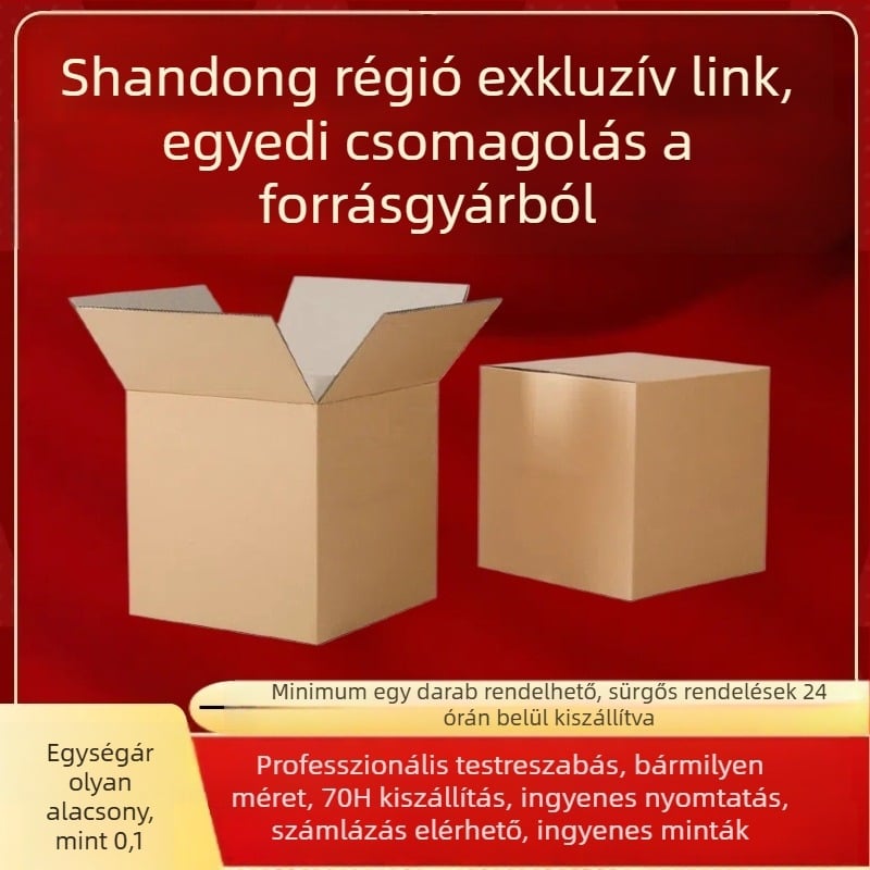 Egyedi hullámkarton doboz, méretek 500×400×400 mm, 250 gsm, sárga/fehér, sokoldalú tárolás és csomagolás