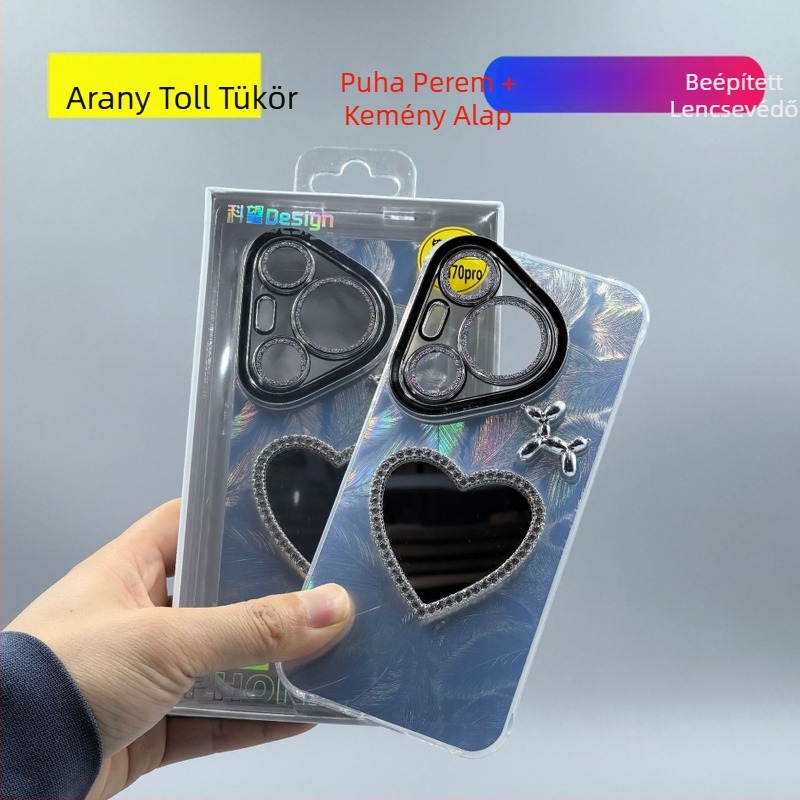 Mirror Jinyu Szilikon hátlapi védőburkolat Huawei Pura70 Pro és Apple Pura70 számára – relifes felülettel, ütésálló, kopásálló, prémium érzet