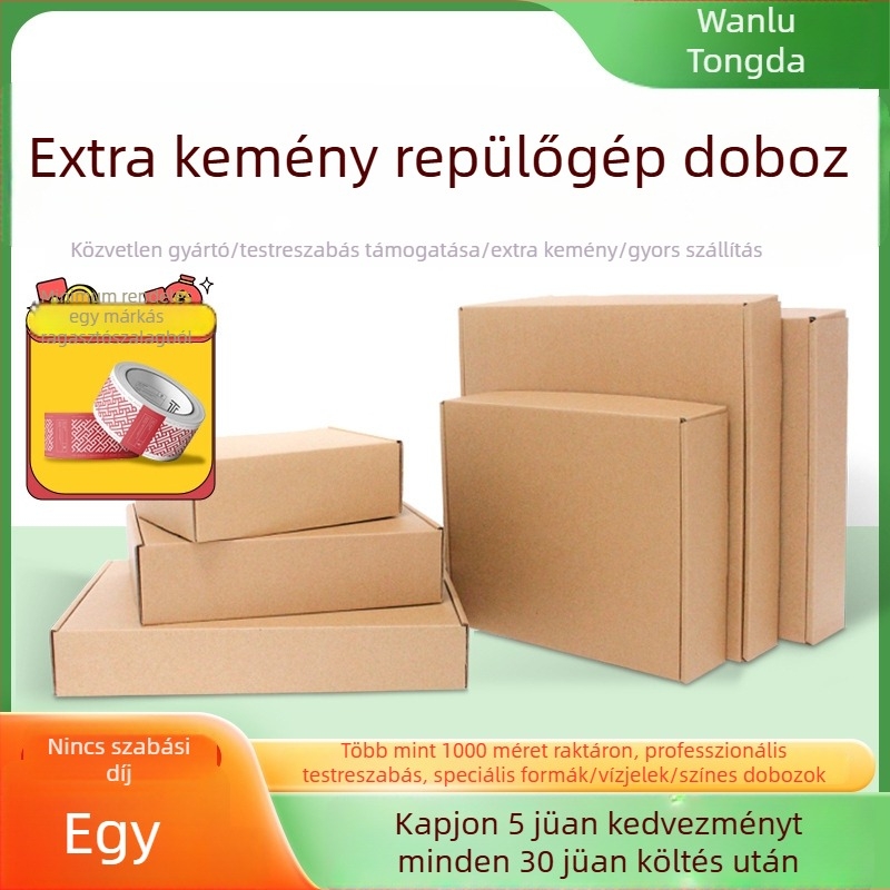 Extraerős összehajtható karton A4-es méretű logisztikai csomagoláshoz