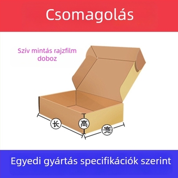 Személyre szabott hullámpapír kartondobozok gyorsposta csomagoláshoz, kis tételben gyártva, megerősített vastagság, Kraft szín, igény szerinti gyártás