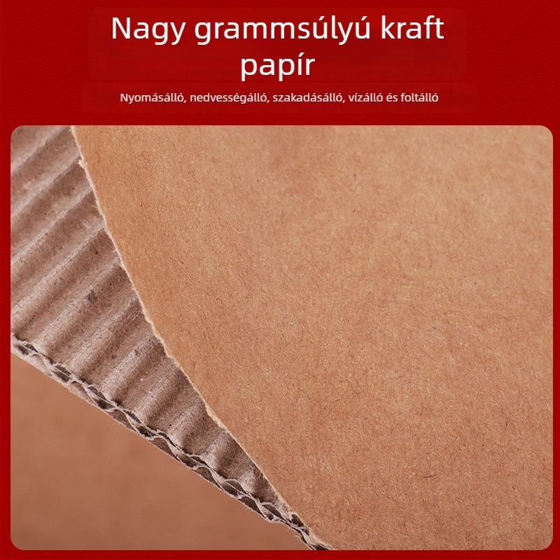 DM-1 hajlított hullámkarton doboz logisztikai csomagoláshoz, 250 gsm, kemény K3A, felület üres vagy nyomtatott, belső méretek 130×80×90 mm, külső méretek 260×150×180 mm