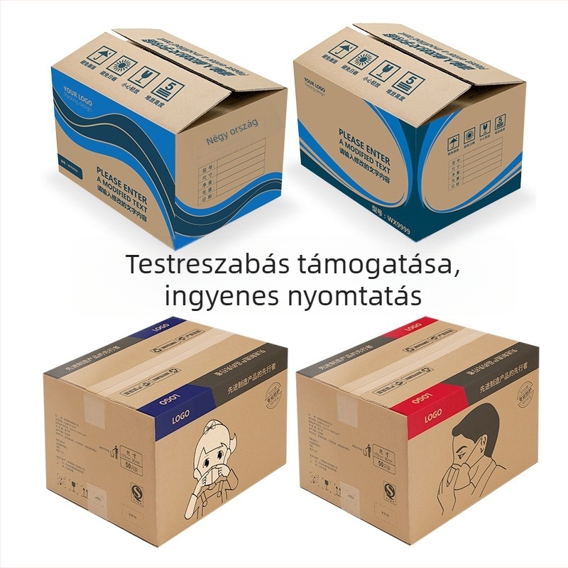 DM-1 hajlított hullámkarton doboz logisztikai csomagoláshoz, 250 gsm, kemény K3A, felület üres vagy nyomtatott, belső méretek 130×80×90 mm, külső méretek 260×150×180 mm