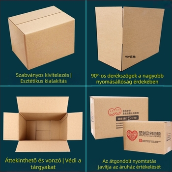 No.1 Wenwei Packaging karton, 53×29×37 cm, összecsukható karton hullámkartonból készült