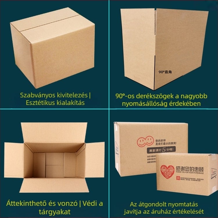 No.1 Wenwei Packaging karton, 53×29×37 cm, összecsukható karton hullámkartonból készült