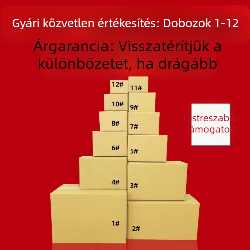 No.1 Wenwei Packaging karton, 53×29×37 cm, összecsukható karton hullámkartonból készült
