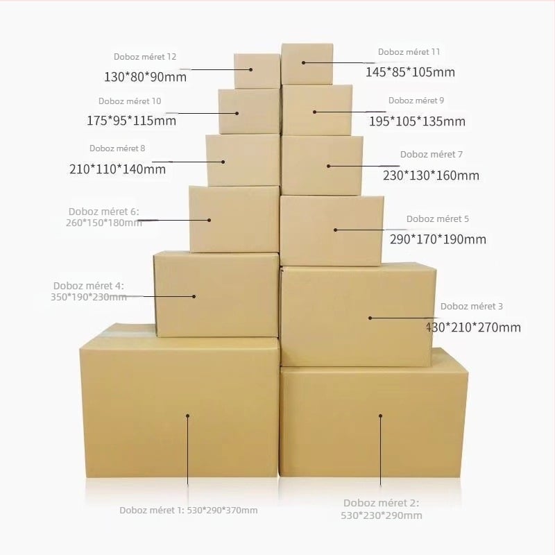 No.1 Wenwei Packaging karton, 53×29×37 cm, összecsukható karton hullámkartonból készült