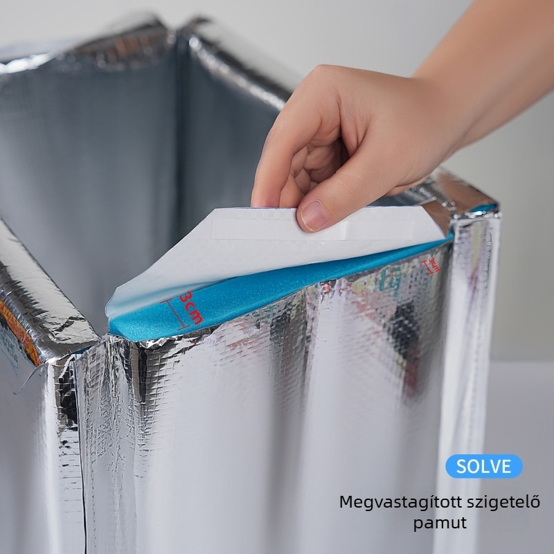 Hordozható, szigetelt habból készült hűtődoboz fagylalt, popsikák és hideg italok számára, 12 literes kapacitás