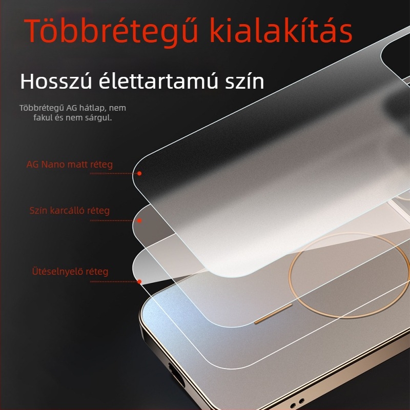 iPhone 16 Pro Max tok – matt felület, AG Nano anyag, nagy látóablak, mágneses rögzítés, teljes ütésálló védelem
