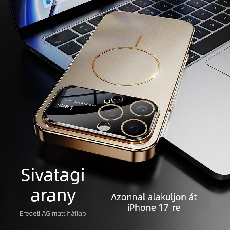 iPhone 16 Pro Max tok – matt felület, AG Nano anyag, nagy látóablak, mágneses rögzítés, teljes ütésálló védelem