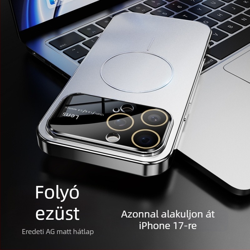 iPhone 16 Pro Max tok – matt felület, AG Nano anyag, nagy látóablak, mágneses rögzítés, teljes ütésálló védelem