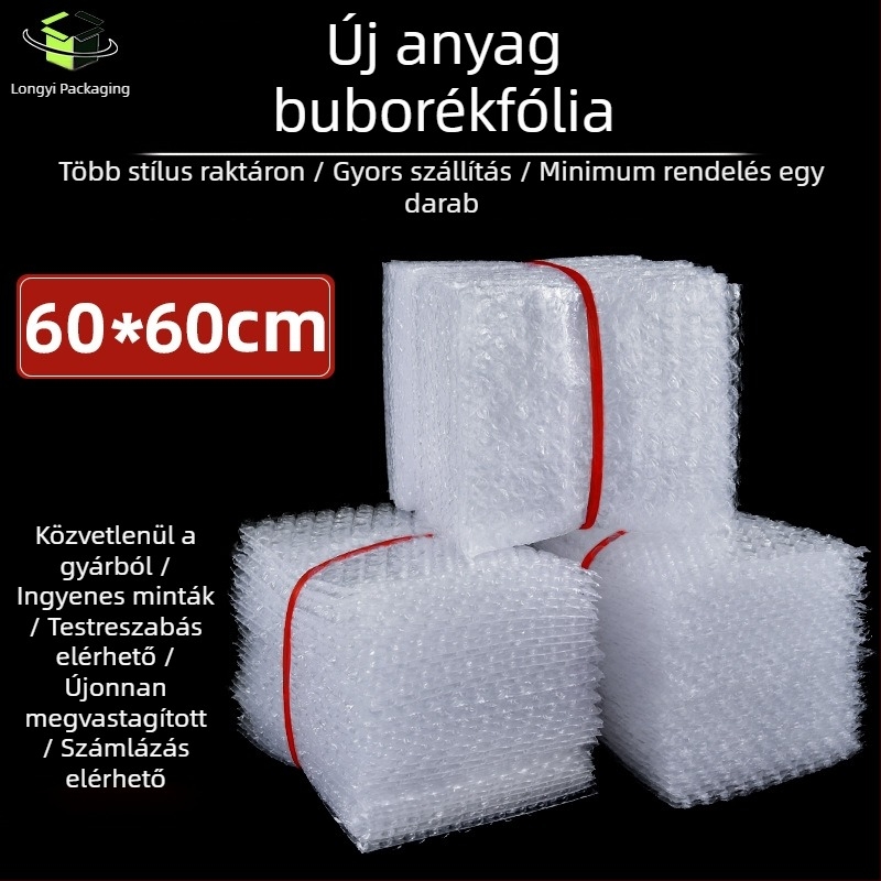 60×60 cm buborékoscsomagoló taska, ütésálló csomagolás, vastag buborékfólia