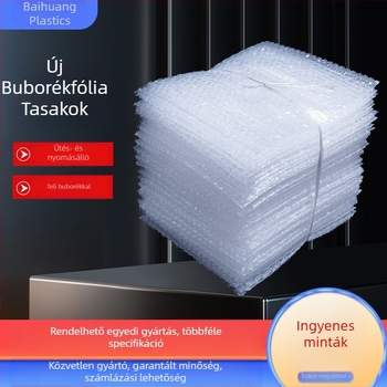 Kétoldalas, vastagított ütésálló buborékfólia csomagoláshoz (közepes buborékok, szélesség és hossz személyre szabható)