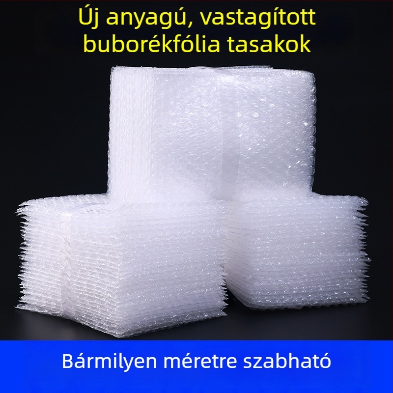 Áttetsző, vastag buborékos tasakok párnázott védelemhez