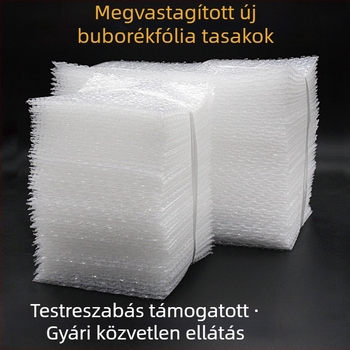 Chuangxin Átlátszó, megerősített buborékfóliás táska, LDPE, téglalap alakú, szállítási csomagoláshoz