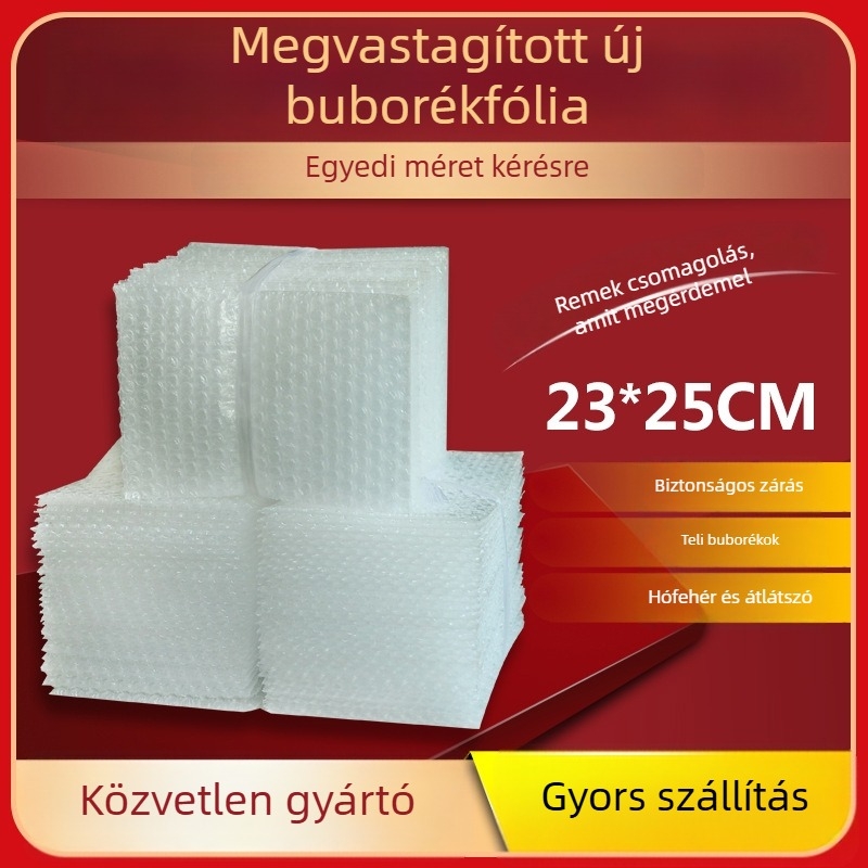 23×25 cm vastagított buborékos tasakok, 100 db
