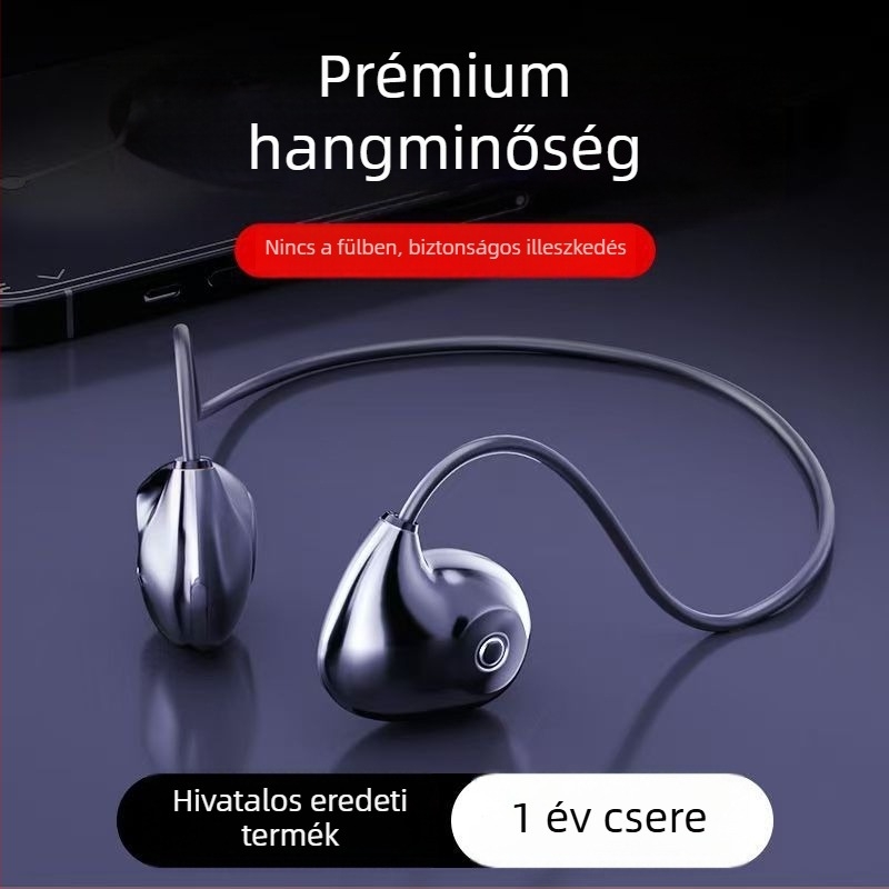 F805 Vezeték nélküli Bluetooth fülhallgató csontvezetéses technológiával, IPX4, izzadságálló, futáshoz, 8+ órás üzemidő
