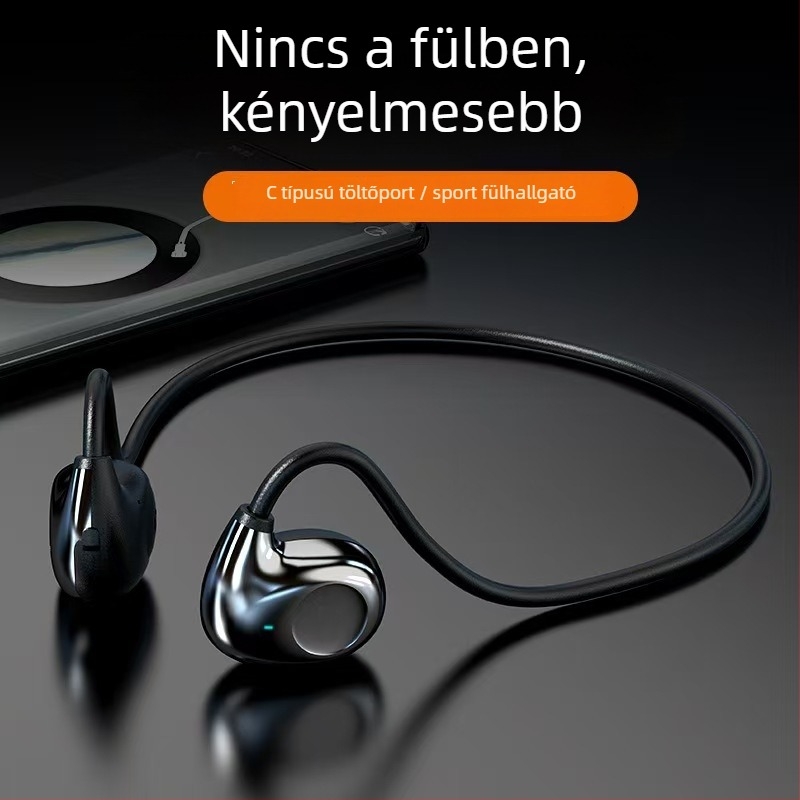 F805 Vezeték nélküli Bluetooth fülhallgató csontvezetéses technológiával, IPX4, izzadságálló, futáshoz, 8+ órás üzemidő