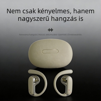 OWS vezeték nélküli fülhurogos fejhallgató, nyitott fül dizájn csontvezetéses technológiával, Bluetooth, hosszú üzemidő sporthoz