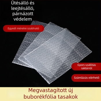 Átlátszó önzáró buborékos tasak, ütésálló, egyrétegű vagy kétszeres rétegű, csomagoláshoz