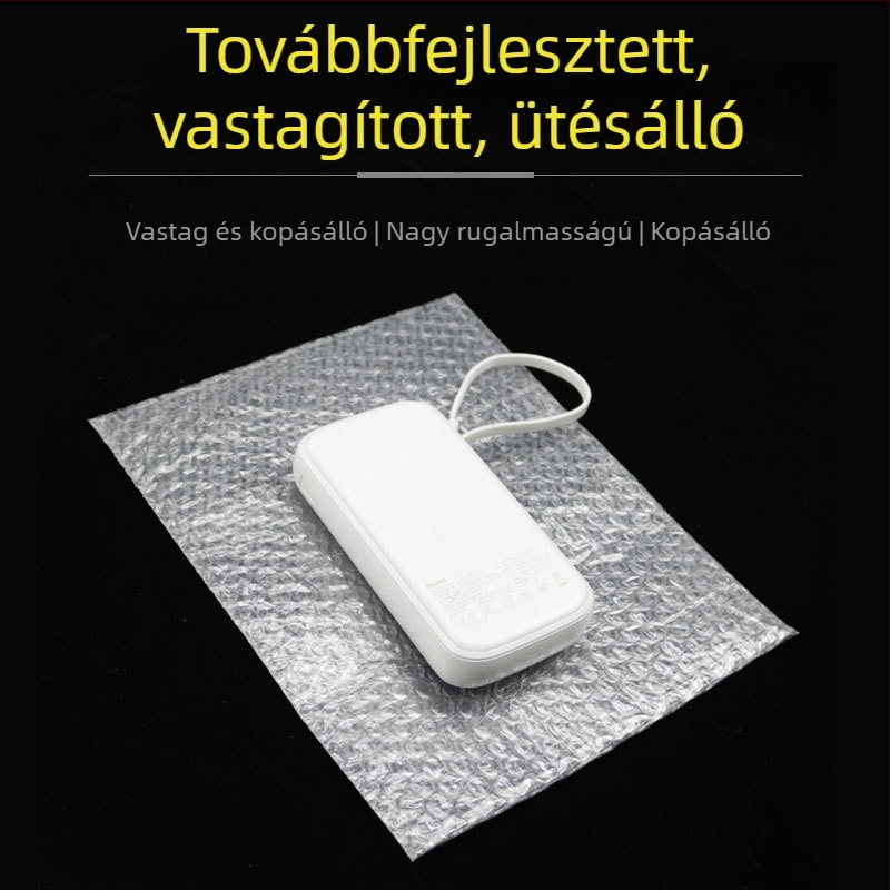 Átlátszó, vastagított dupla rétegű buborékzacskó csomagoláshoz gyöngyházfóliával