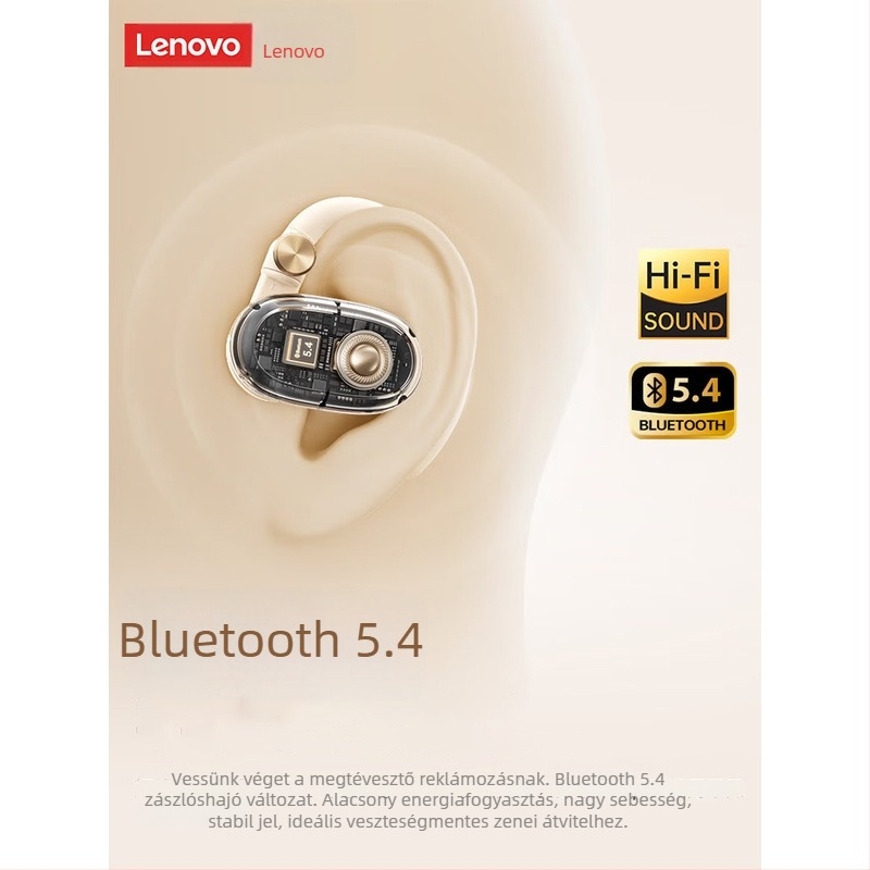 Lenovo EA366 csontvezetéses vezeték nélküli fülhallgató zajcsökkentéssel, sporthoz, hosszú akkumulátor-üzemidő, HD digitális kijelző