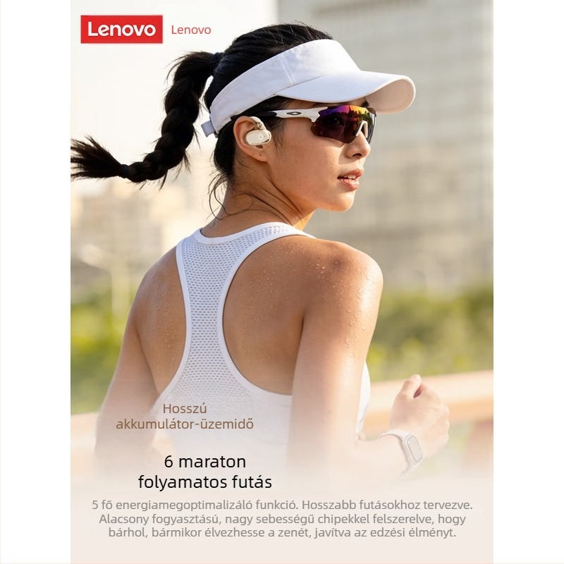 Lenovo EA366 csontvezetéses vezeték nélküli fülhallgató zajcsökkentéssel, sporthoz, hosszú akkumulátor-üzemidő, HD digitális kijelző