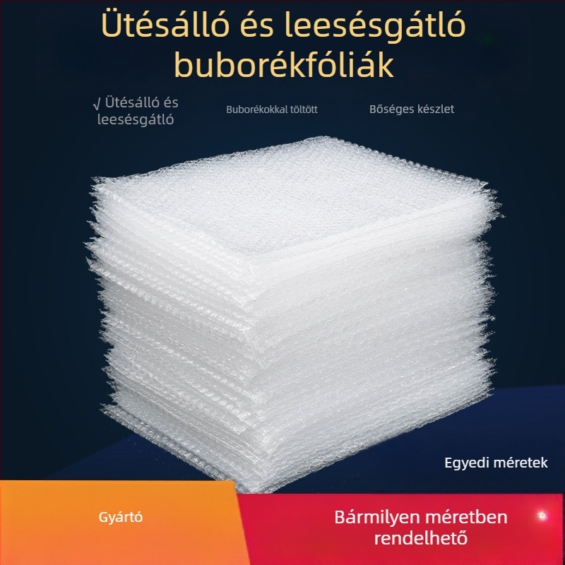 Új ütésálló buborékos csomagoló tasak, vastag, átlátszó