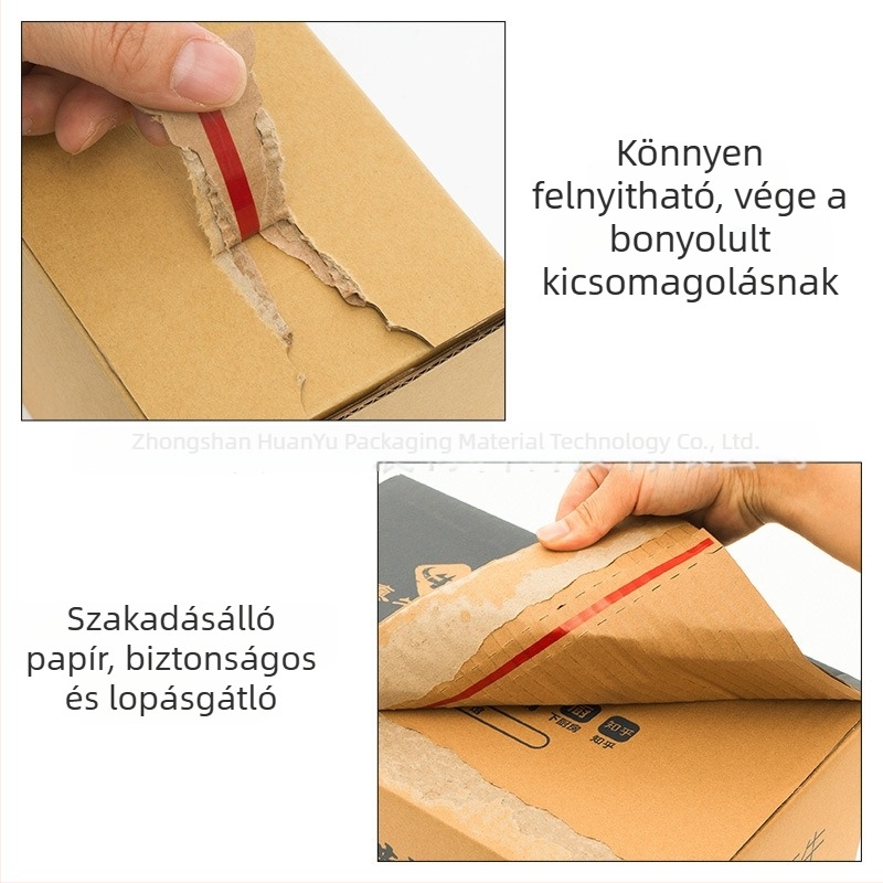 Magas minőségű extra-kemény cipzáras kartondoboz kozmetikai csomagoláshoz, könnyen téphető ragasztó nélkül