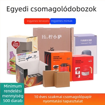 Kozmetikai csomagoló doboz logóval, fehér hullámkartonból