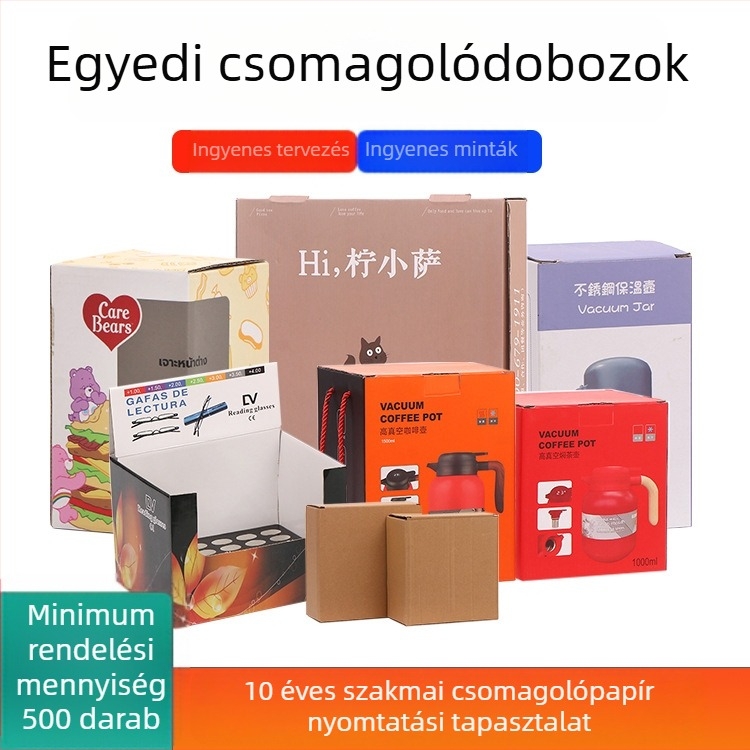 Kozmetikai csomagoló doboz logóval, fehér hullámkartonból