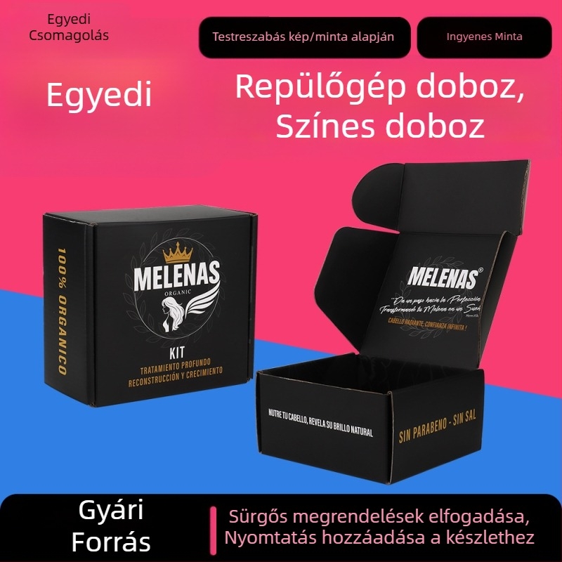 Testreszabott színes csomagoló doboz, összehajtható kartondoboz logisztikára, 250 g/m², laminálás/forró bélyegzés/UV bevonat, kis tételben logóval