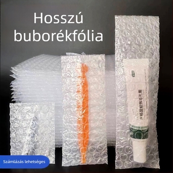 Kis méretű buborékos tasakok csomagoláshoz, hosszú vízálló buborékfólia csomagoló szalagok, ütésálló csomagoló fólia