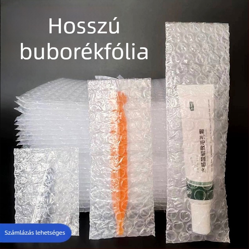 Kis méretű buborékos tasakok csomagoláshoz, hosszú vízálló buborékfólia csomagoló szalagok, ütésálló csomagoló fólia