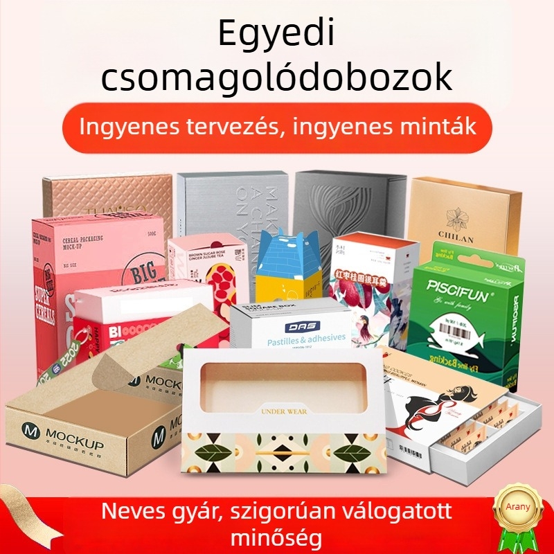 Kozmetikai csomagoló doboz - fehér karton doboz, színes külső, nyomtatás és testreszabás